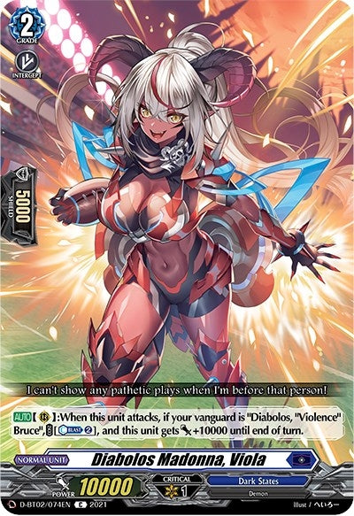 Diabolos Madonna Viola (2074) [D-BT02] - Cardfight Vanguard Single