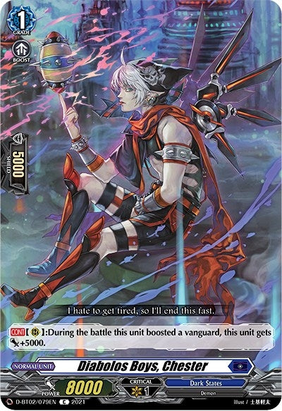 Diabolos Boys Chester (2079) [D-BT02] - Cardfight Vanguard Single
