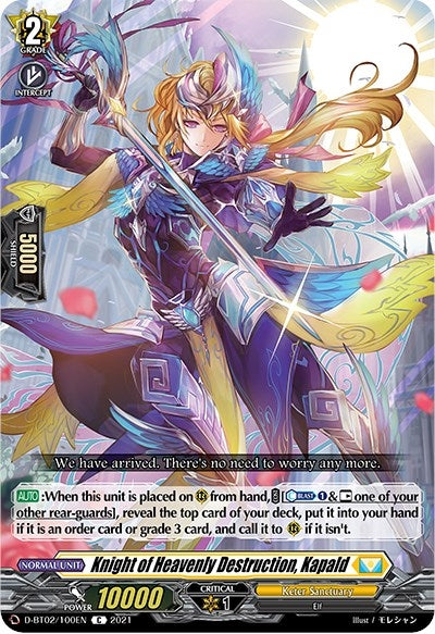 Knight of Heavenly Destruction Kapald (2100) [D-BT02] - Cardfight Vanguard Single