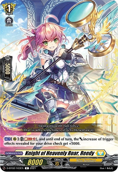 Knight of Heavenly Roar Reedy (2103) [D-BT02] - Cardfight Vanguard Single