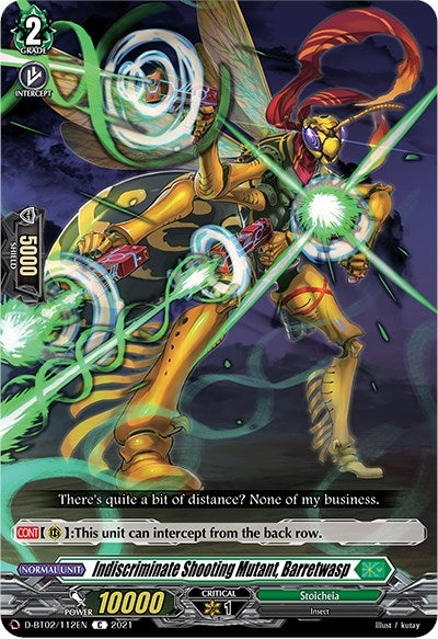 Indiscriminate Shooting Mutant Barretwasp (2112) [D-BT02] - Cardfight Vanguard Single