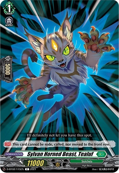 Sylvan Horned Beast Tealuf (2115) [D-BT02] - Cardfight Vanguard Single