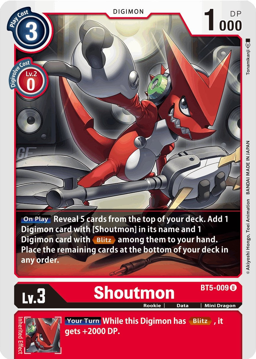 Shoutmon (5009) [BT05] - Digimon Card Game Single