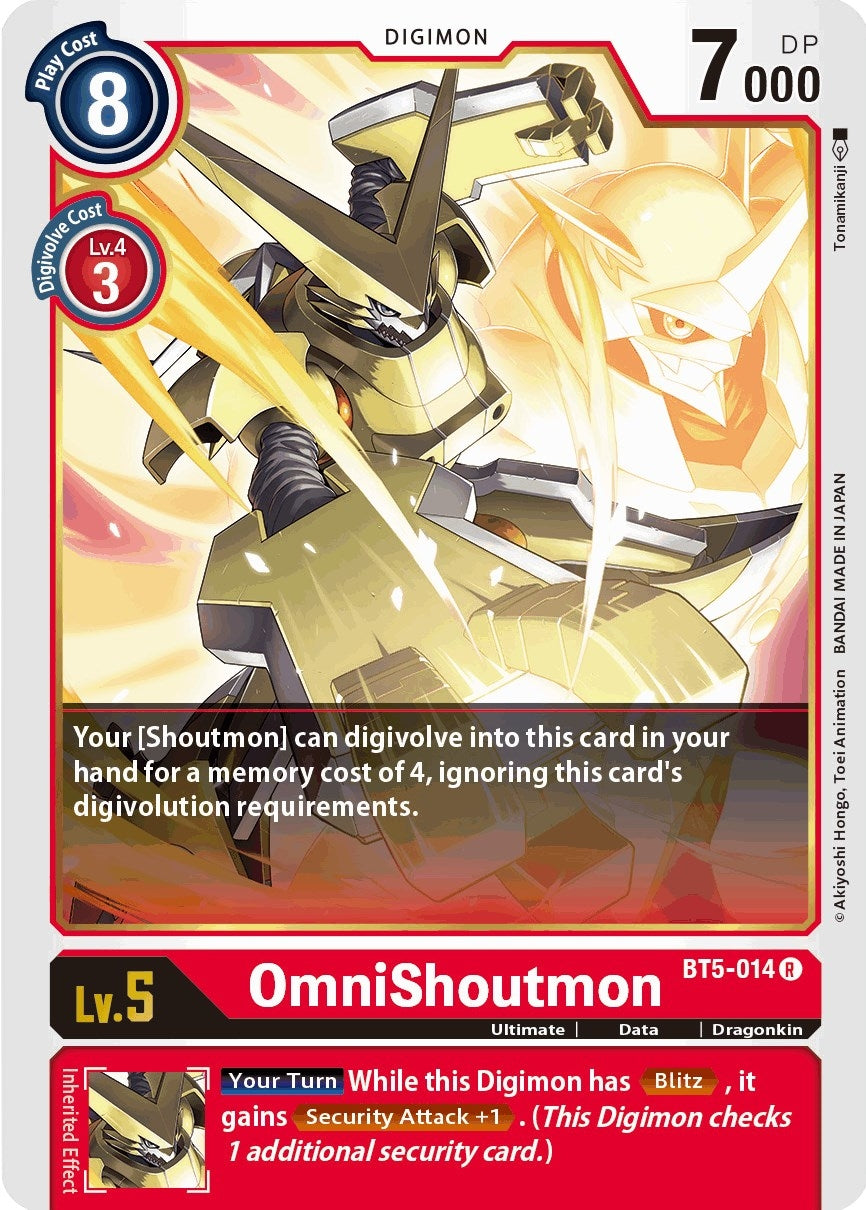 OmniShoutmon (5014) [BT05] - Digimon Card Game Single