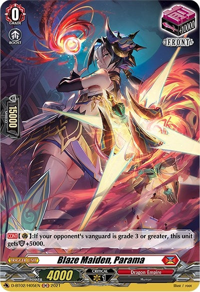 Blaze Maiden Parama (Holo) (205) [D-BT02] - Cardfight Vanguard Single