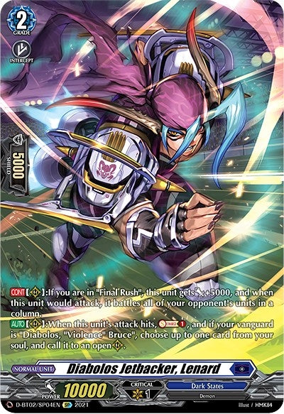 Diabolos Jetbacker Lenard (SP) (204) [D-BT02] - Cardfight Vanguard Single