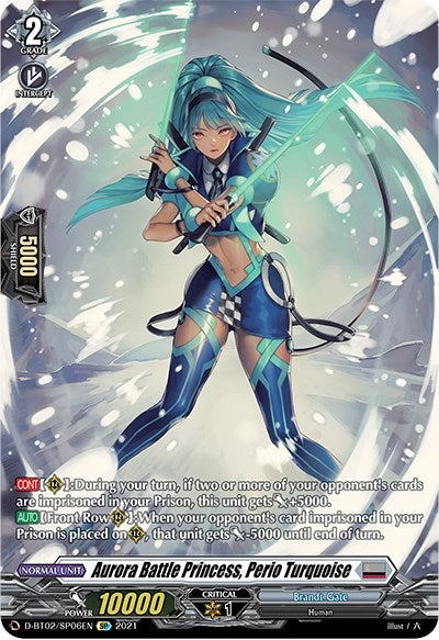 Aurora Battle Princess Perio Turquoise (SP) (206) [D-BT02] - Cardfight Vanguard Single