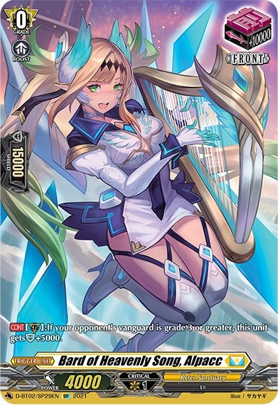 Bard of Heavenly Song Alpacc (SP) (229) [D-BT02] - Cardfight Vanguard Single