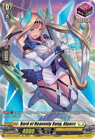 Bard of Heavenly Song Alpacc (SP) (229) [D-BT02] - Cardfight Vanguard Single