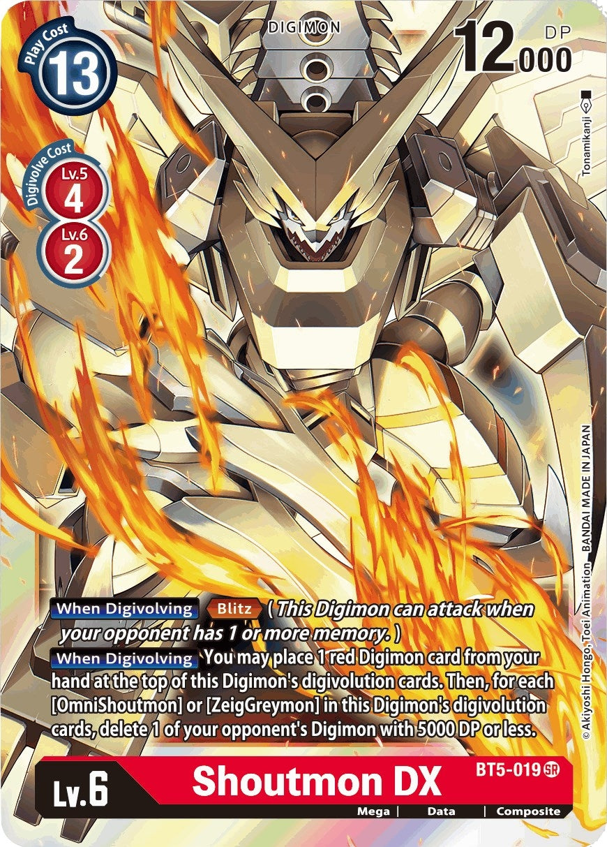 Shoutmon DX (5019) [BT05] - Digimon Card Game Single