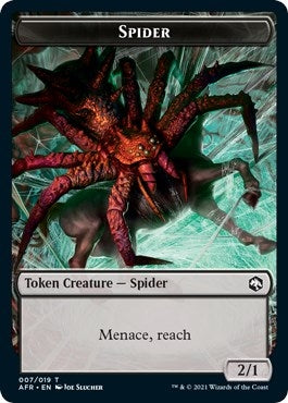 Spider // Zombie Double-sided Token (0) [AFR] - MTG Single