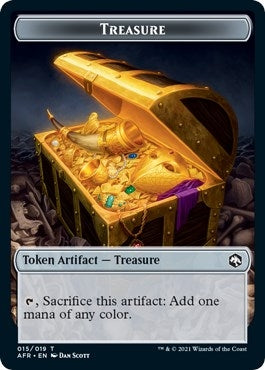 Treasure // Emblem - Zariel Archduke of Avernus Double-sided Token (0) [AFR] - MTG Single