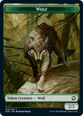 Wolf // Emblem - Zariel Archduke of Avernus Double-sided Token (0) [AFR] - MTG Single