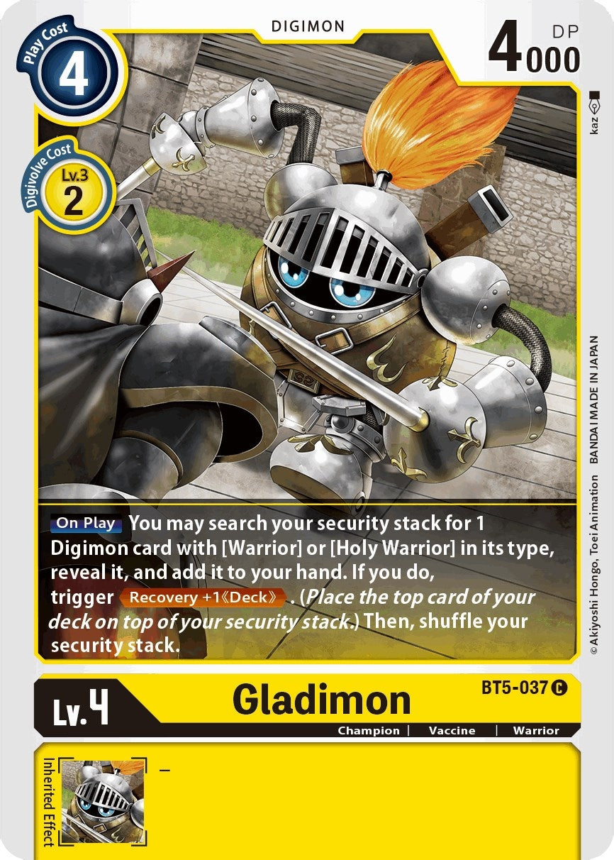 Gladimon (5037) [BT05] - Digimon Card Game Single