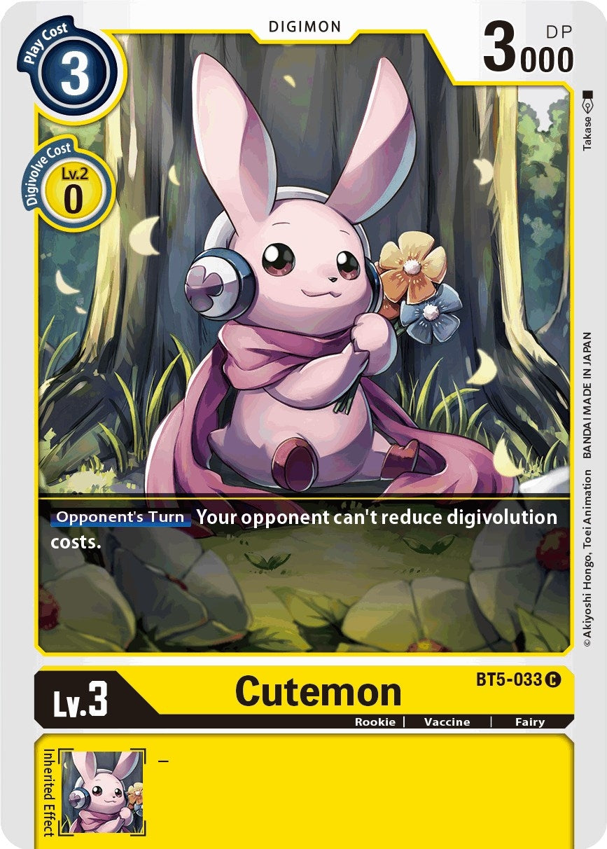 Cutemon (5033) [BT05] - Digimon Card Game Single