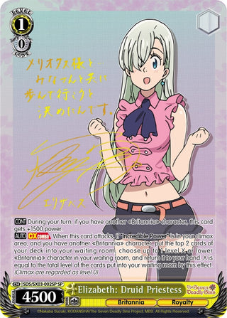 Elizabeth: Druid Priestess (SP) (3002) [SDS/SX03] - Weiss Schwarz Single
