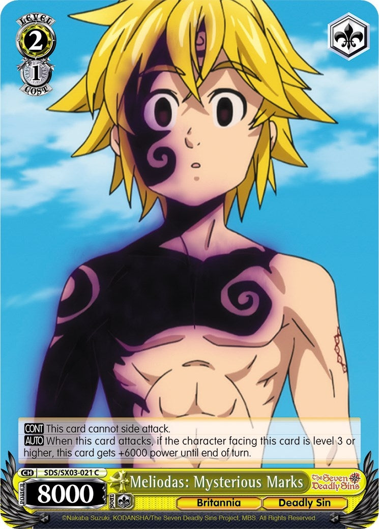Meliodas: Mysterious Marks (3021) [SDS/SX03] - Weiss Schwarz Single
