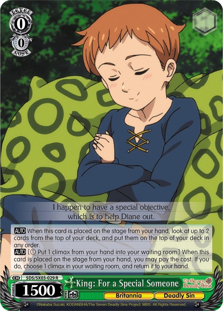 King: For a Special Someone (3029) [SDS/SX03] - Weiss Schwarz Single