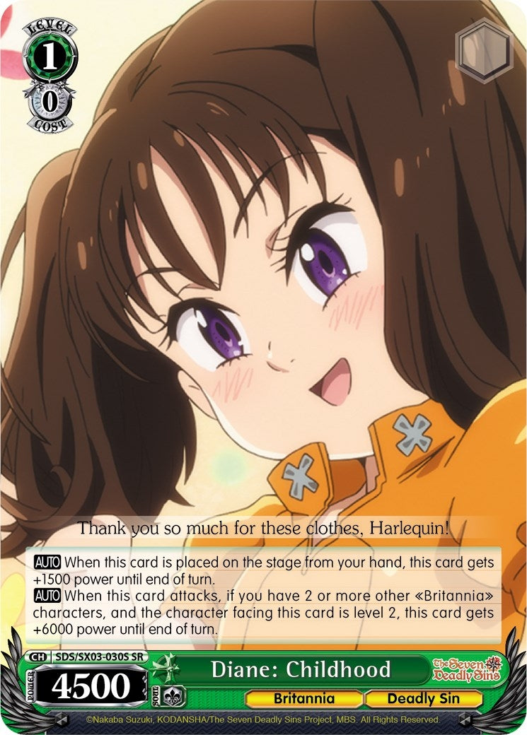Diane: Childhood (SR) (3030) [SDS/SX03] - Weiss Schwarz Single