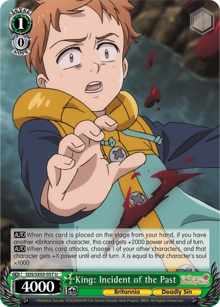 King: Incident of the Past (3037) [SDS/SX03] - Weiss Schwarz Single