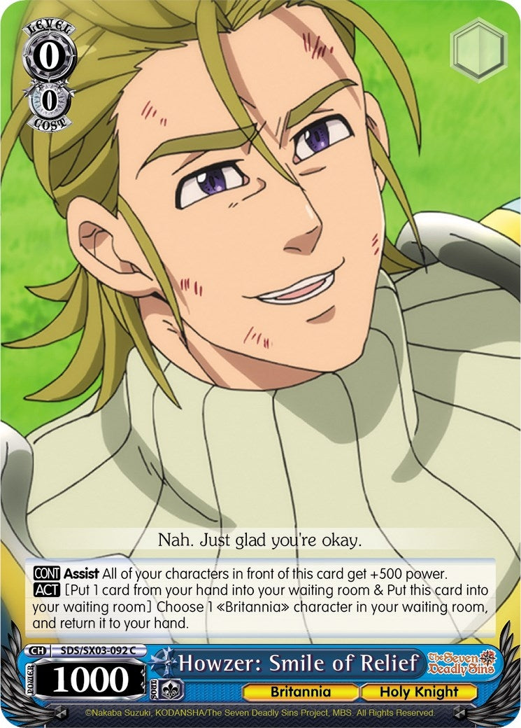 Howzer: Smile of Relief (3092) [SDS/SX03] - Weiss Schwarz Single
