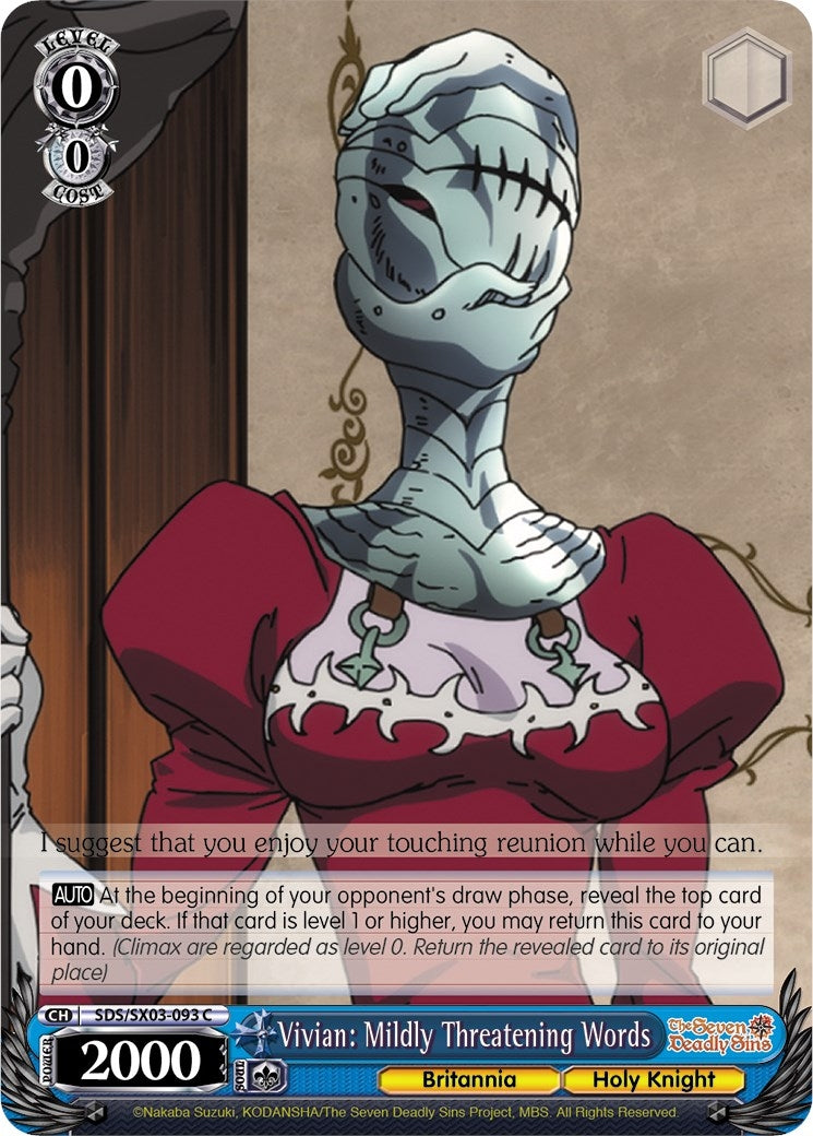 Vivian: Mildly Threatening Words (3093) [SDS/SX03] - Weiss Schwarz Single