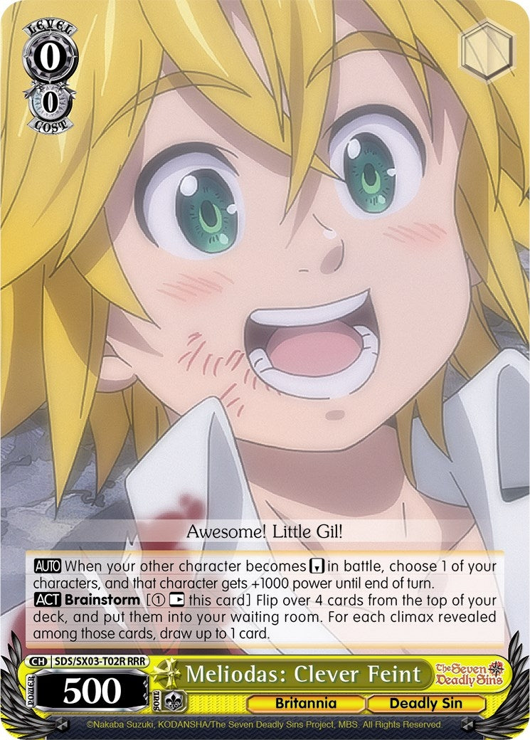 Meliodas: Clever Feint (RRR) (302) [SDS/SX03] - Weiss Schwarz Single