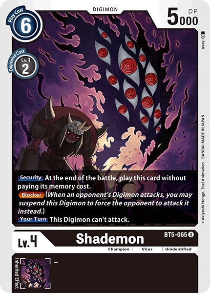 Shademon (5065) [BT05] - Digimon Card Game Single