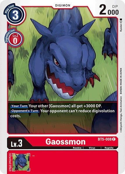 Gaossmon (5008) [BT05] - Digimon Card Game Single