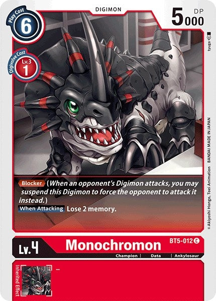 Monochromon (5012) [BT05] - Digimon Card Game Single