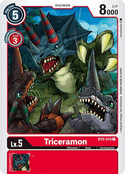 Triceramon (5013) [BT05] - Digimon Card Game Single