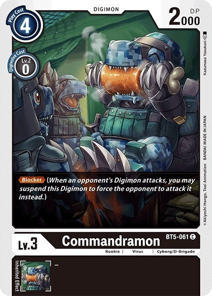 Commandramon (5061) [BT05] - Digimon Card Game Single