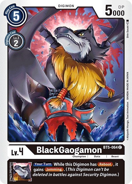 BlackGaogamon (5064) [BT05] - Digimon Card Game Single