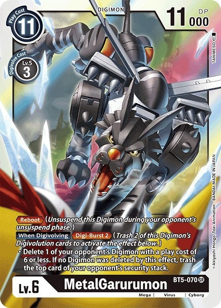 MetalGarurumon - BT5-070 (5070) [BT05] - Digimon Card Game Single