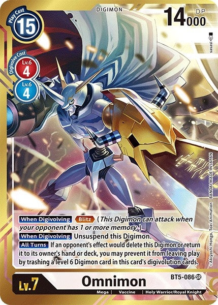 Omnimon (Alternate Art - sasasi) (5086) [BT05] - Digimon Card Game Single