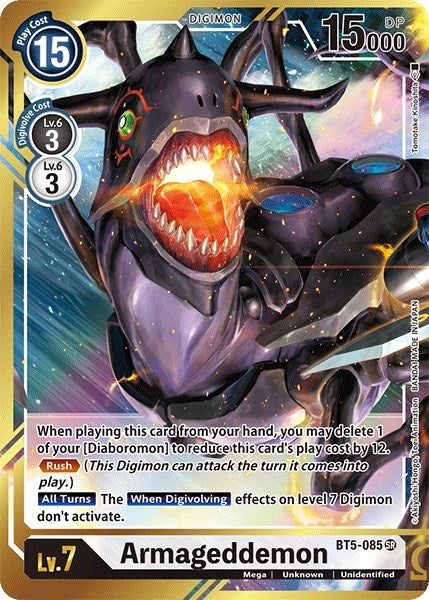 Armageddemon (Alternate Art) (5085) [BT05] - Digimon Card Game Single