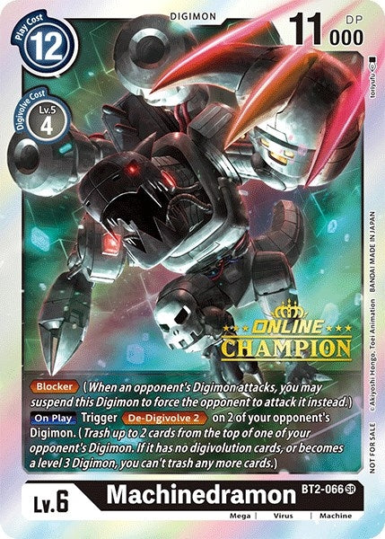 Machinedramon - BT2-066 (2021 Championship Online Regional) [Online Champion] (2066) [BT01-03] - Digimon Card Game