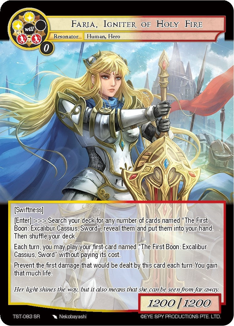 Faria Igniter of Holy Fire (83) [TST] - Force of Will Single
