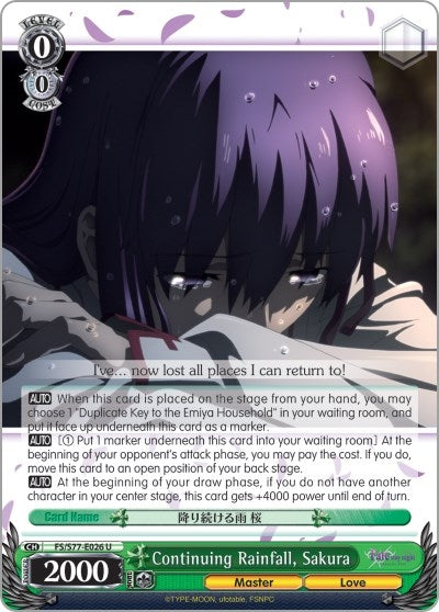 Continuing Rainfall Sakura (77026) [FS/S77] - Weiss Schwarz Single