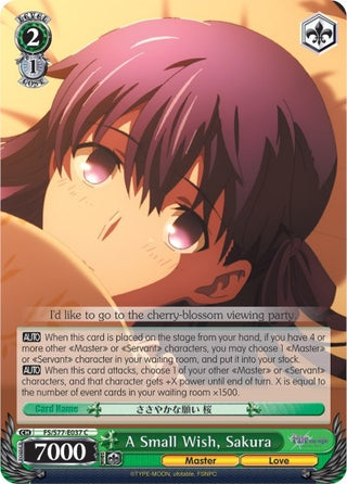 A Small Wish Sakura (77037) [FS/S77] - Weiss Schwarz Single