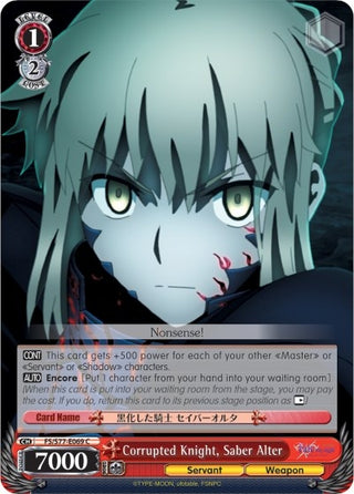 Corrupted Knight Saber Alter (77069) [FS/S77] - Weiss Schwarz Single