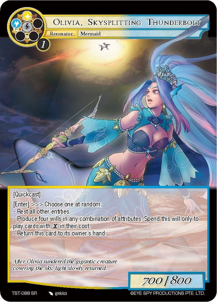 Olivia Skysplitting Thunderbolt (88) [TST] - Force of Will Single