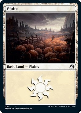 Plains (380) (380) [MID] - MTG Single