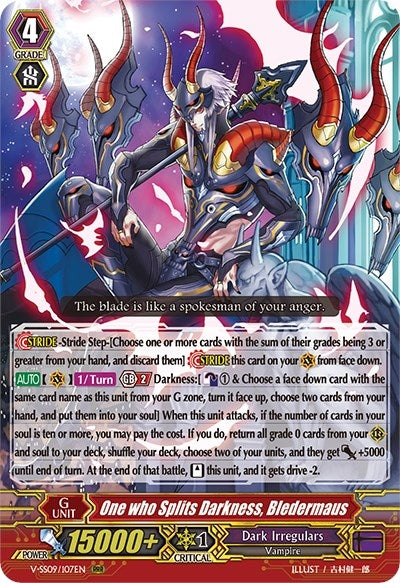 One who Splits Darkness Bledermaus (9107) [V-SS09] - Cardfight Vanguard Single