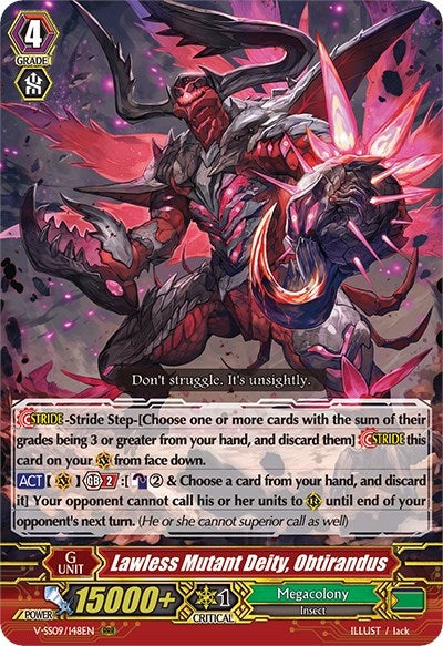 Lawless Mutant Deity Obtirandus (9148) [V-SS09] - Cardfight Vanguard Single