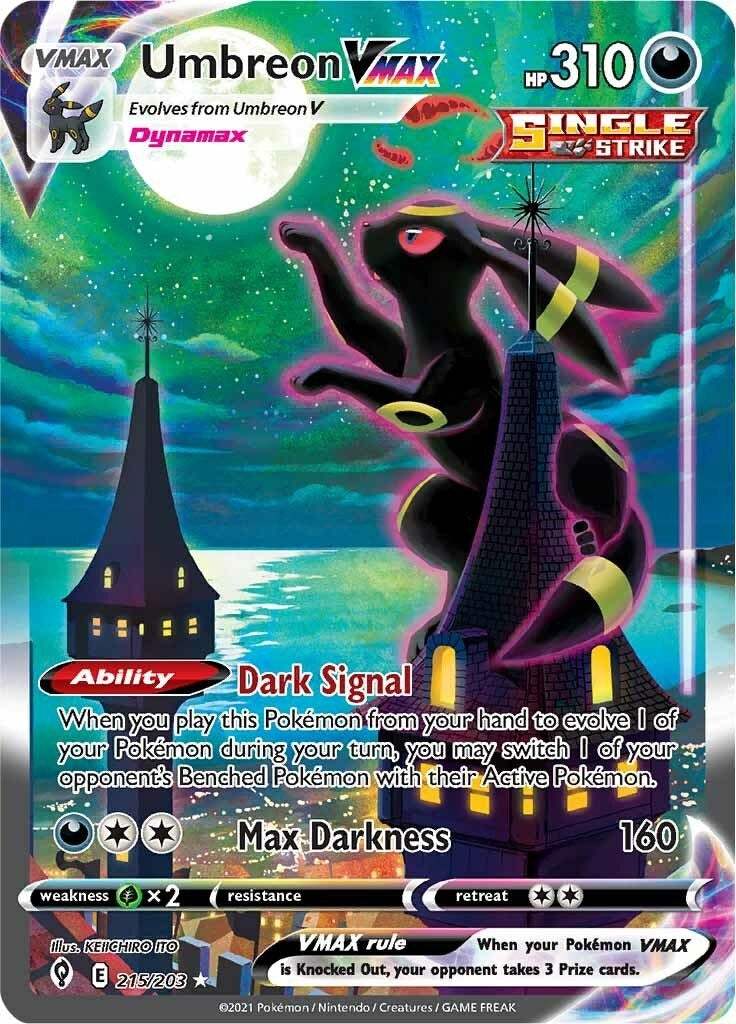 Umbreon VMAX (Alternate Art Secret) (215/203) [SWSH07: Evolving Skies] - Pokemon Single
