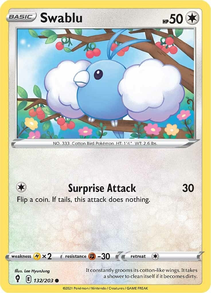 Image for Swablu (132/203) (SWSH07: Evolving Skies) - Pokemon