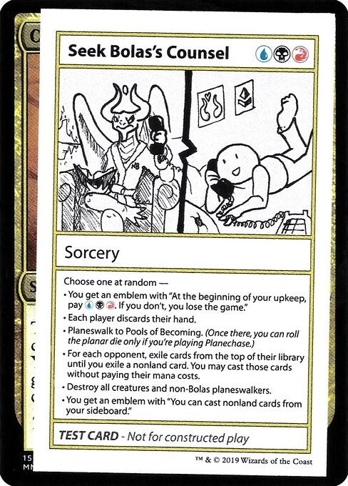 Seek Bolas’s Counsel (No PW Symbol) [CMB1] - MTG Single