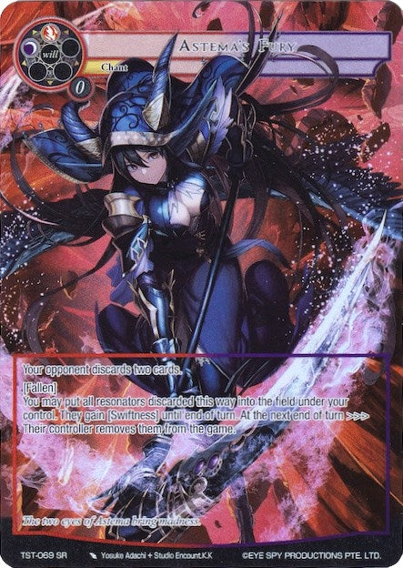 Astema’s Fury (Full Art) (69) [TST] - Force of Will Single