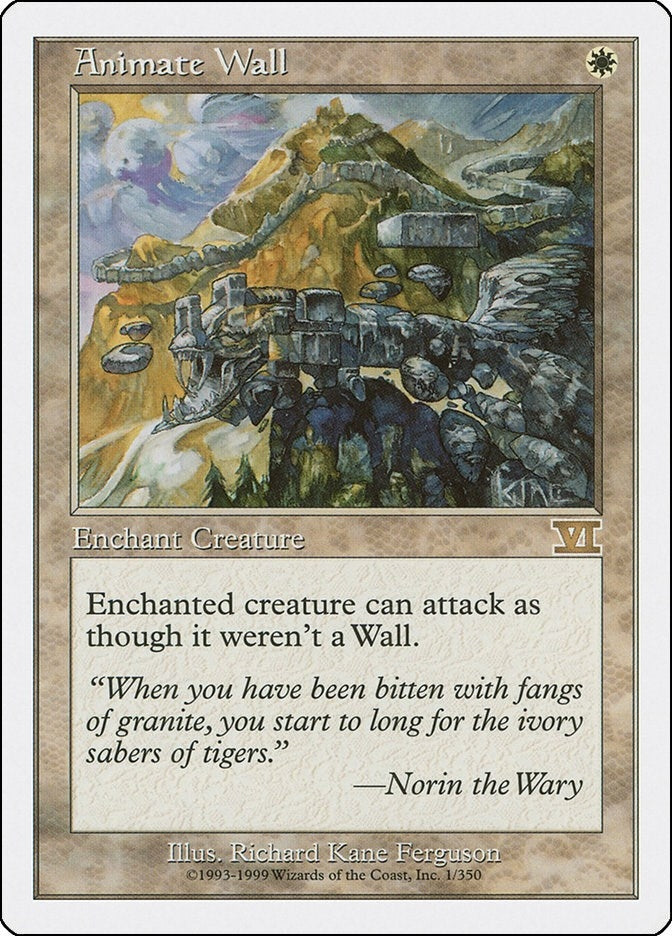 Animate Wall (1) [6ED] - MTG Single